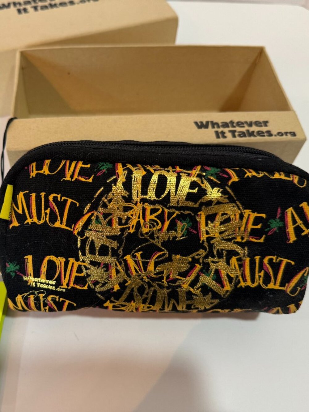 Gwen Stefani Love Art Whatever It Takes Canvas Cosmetic Make Up Bag BNIB